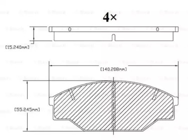 Комплект тормозных колодок BOSCH F 03B 150 006