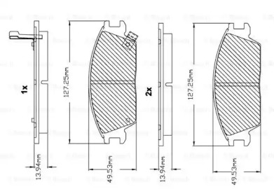 Комплект тормозных колодок BOSCH F 03B 150 007