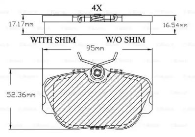 Комплект тормозных колодок BOSCH F 03B 150 014