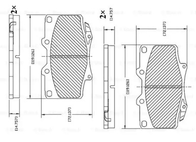 Комплект тормозных колодок BOSCH F 03B 150 015