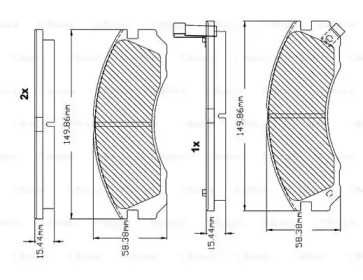 Комплект тормозных колодок BOSCH F 03B 150 017