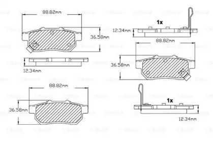 Комплект тормозных колодок BOSCH F 03B 150 024