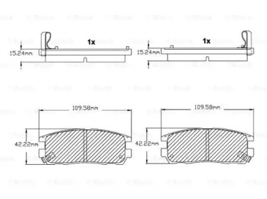 Комплект тормозных колодок BOSCH F 03B 150 027