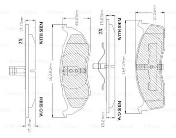 Комплект тормозных колодок BOSCH F 03B 150 029