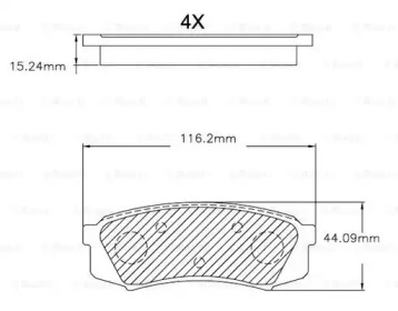 Комплект тормозных колодок BOSCH F 03B 150 032