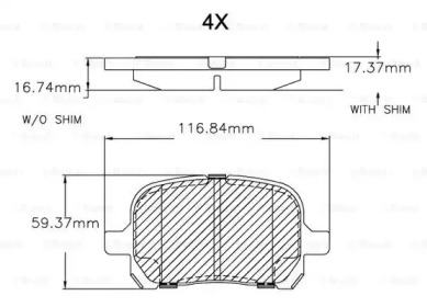 Комплект тормозных колодок BOSCH F 03B 150 048