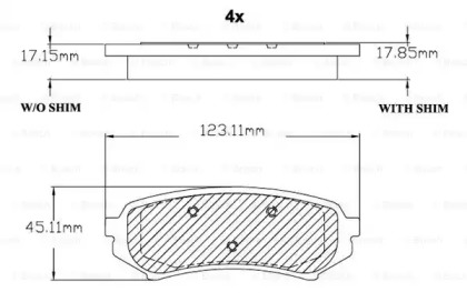 Комплект тормозных колодок BOSCH F 03B 150 056