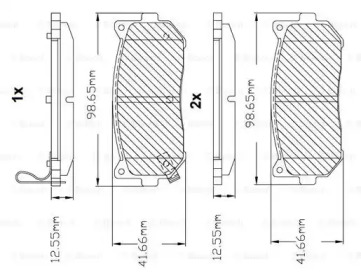 Комплект тормозных колодок BOSCH F 03B 150 058