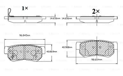 Комплект тормозных колодок BOSCH F 03B 150 070