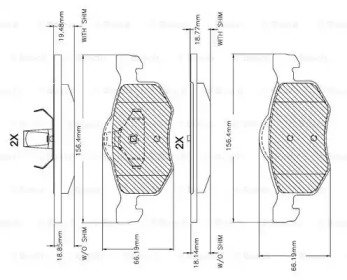 Комплект тормозных колодок BOSCH F 03B 150 080