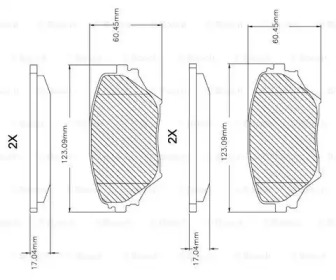 Комплект тормозных колодок BOSCH F 03B 150 084