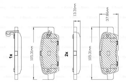 Комплект тормозных колодок BOSCH F 03B 150 099