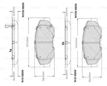 Комплект тормозных колодок BOSCH F 03B 150 103