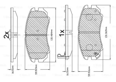 Комплект тормозных колодок BOSCH F 03B 150 106