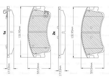 Комплект тормозных колодок BOSCH F 03B 150 115