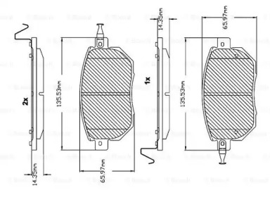 Комплект тормозных колодок BOSCH F 03B 150 121