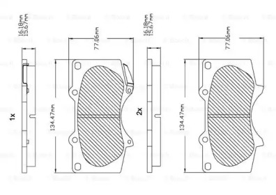 Комплект тормозных колодок BOSCH F 03B 150 123