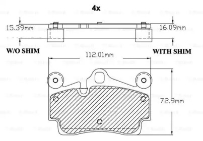 Комплект тормозных колодок, дисковый тормоз BOSCH F 03B 150 124