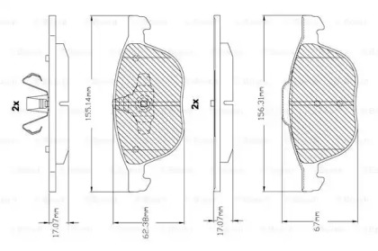 Комплект тормозных колодок BOSCH F 03B 150 143