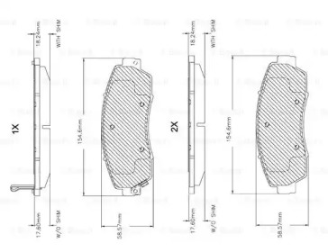 Комплект тормозных колодок BOSCH F 03B 150 149