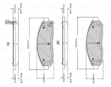 Комплект тормозных колодок BOSCH F 03B 150 151