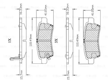 Комплект тормозных колодок BOSCH F 03B 150 153