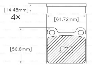 Комплект тормозных колодок BOSCH F 03B 150 206