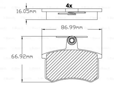 Комплект тормозных колодок BOSCH F 03B 150 211