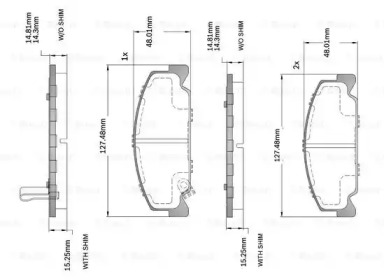 Комплект тормозных колодок BOSCH F 03B 150 214