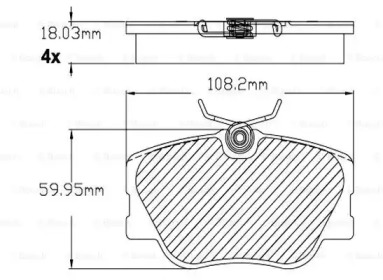 Комплект тормозных колодок BOSCH F 03B 150 230