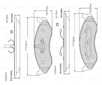 Комплект тормозных колодок BOSCH F 03B 150 232