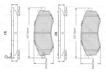 Комплект тормозных колодок BOSCH F 03B 150 233