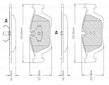 Комплект тормозных колодок BOSCH F 03B 150 243