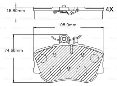 Комплект тормозных колодок BOSCH F 03B 150 251