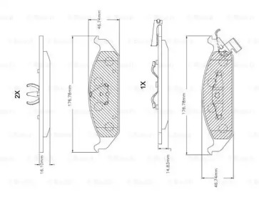 Комплект тормозных колодок BOSCH F 03B 150 254