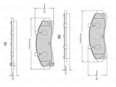 Комплект тормозных колодок BOSCH F 03B 150 255