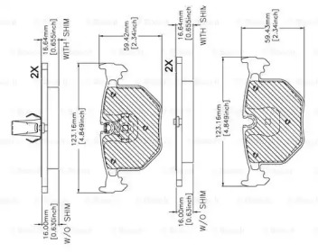 Комплект тормозных колодок BOSCH F 03B 150 262