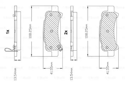 Комплект тормозных колодок BOSCH F 03B 150 286