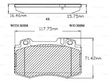 Комплект тормозных колодок BOSCH F 03B 150 300