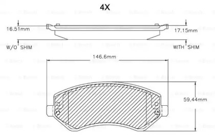 Комплект тормозных колодок BOSCH F 03B 150 301