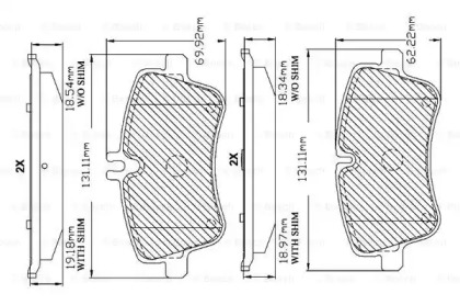 Комплект тормозных колодок BOSCH F 03B 150 306