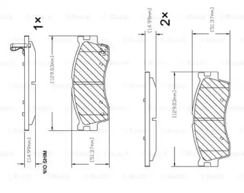 Комплект тормозных колодок BOSCH F 03B 150 310