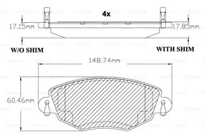 Комплект тормозных колодок BOSCH F 03B 150 315