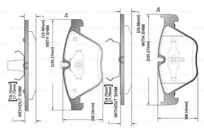 Комплект тормозных колодок BOSCH F 03B 150 317