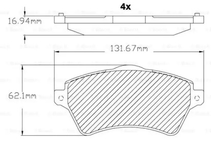 Комплект тормозных колодок BOSCH F 03B 150 318