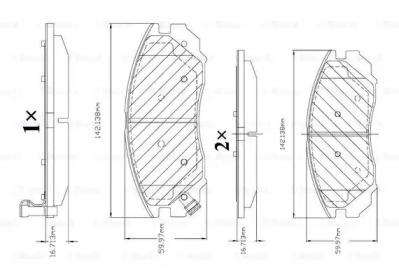 Комплект тормозных колодок BOSCH F 03B 150 334