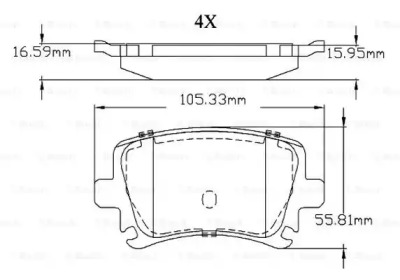 Комплект тормозных колодок BOSCH F 03B 150 364