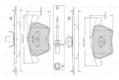 Комплект тормозных колодок BOSCH F 03B 150 365