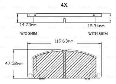 Комплект тормозных колодок BOSCH F 03B 150 406