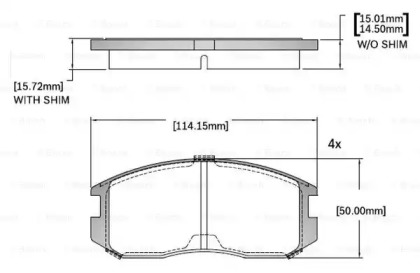 Комплект тормозных колодок BOSCH F 03B 150 412